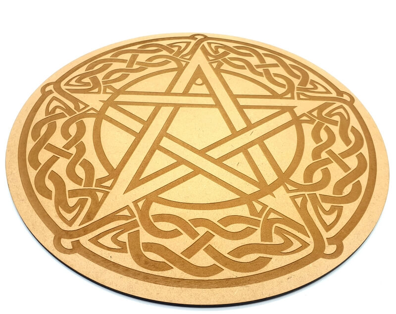 Plaque Bois Pentacle 15cm
