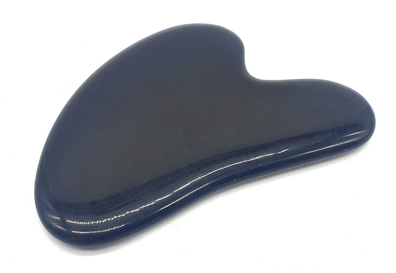 Palme de Massage Obsidienne Noire 8cm