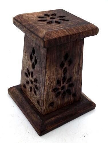 Porte-Encens Cônes Bois Mini Tour 10cm