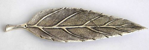 Porte-Encens Métal Feuille 23cm