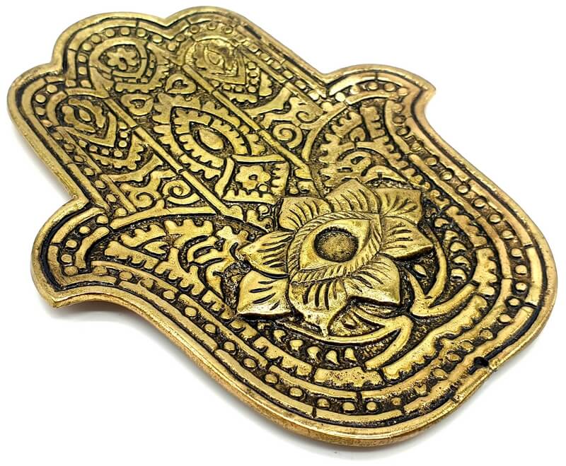 Porte-Encens Métal Main de Fatima 12cm