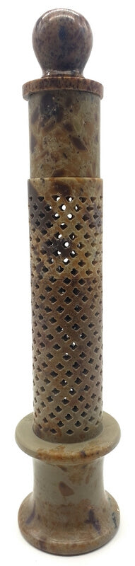 Porte-Encens Pierre Ajouré Antique 36cm