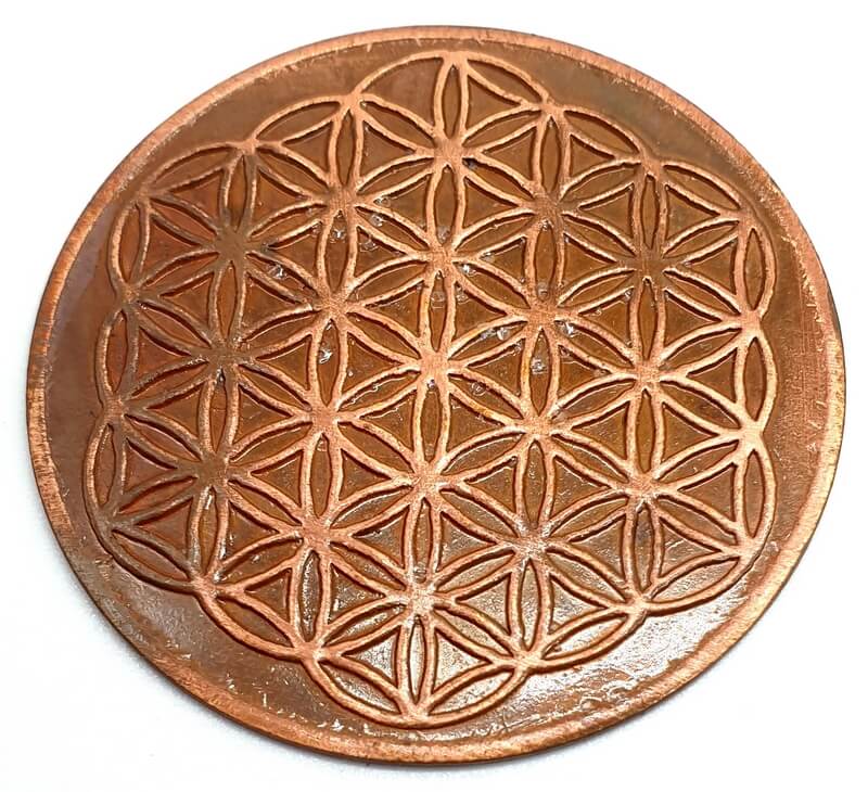 Pin's de poche Fleur de Vie Cuivre 4cm