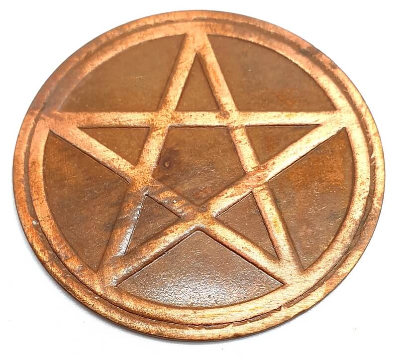 Pin's de poche Pentacle Cuivre 4cm