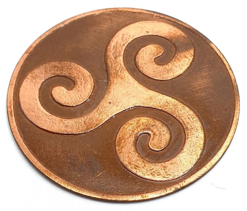 Pin's de poche Triskell Cuivre 4cm