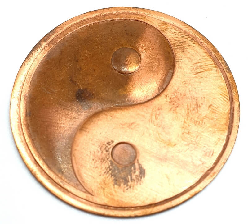 Pin's de poche Yin-Yang Cuivre 4cm