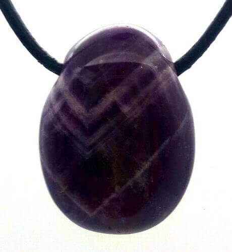 Améthyste Chevron roulée Percée 3cm