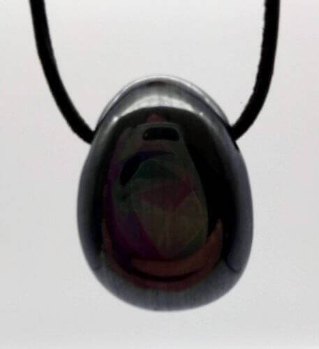 Hématite roulée Percée 3cm