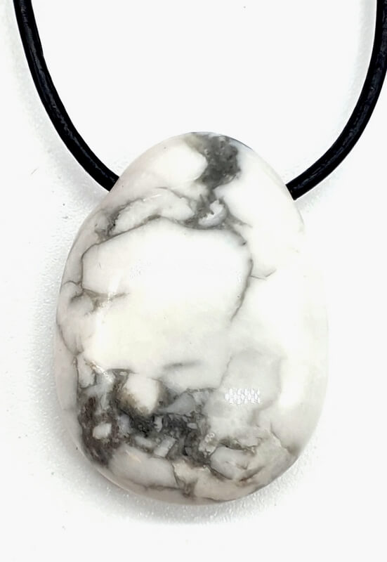 Howlite roulée Percée 3cm