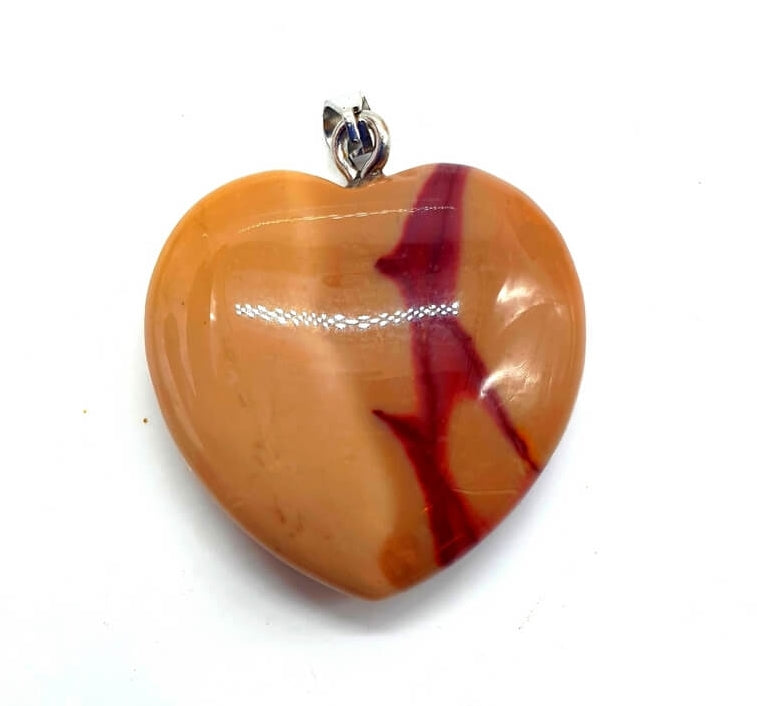 Pendentif Coeur Jaspe Mokaïte 2.5cm