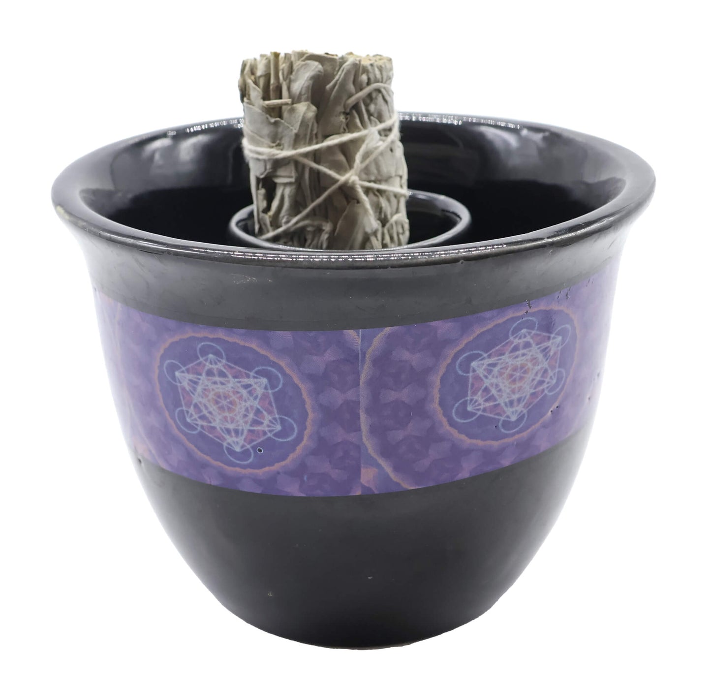 Bol Fumigation Céramique Métatron Noir 13cm
