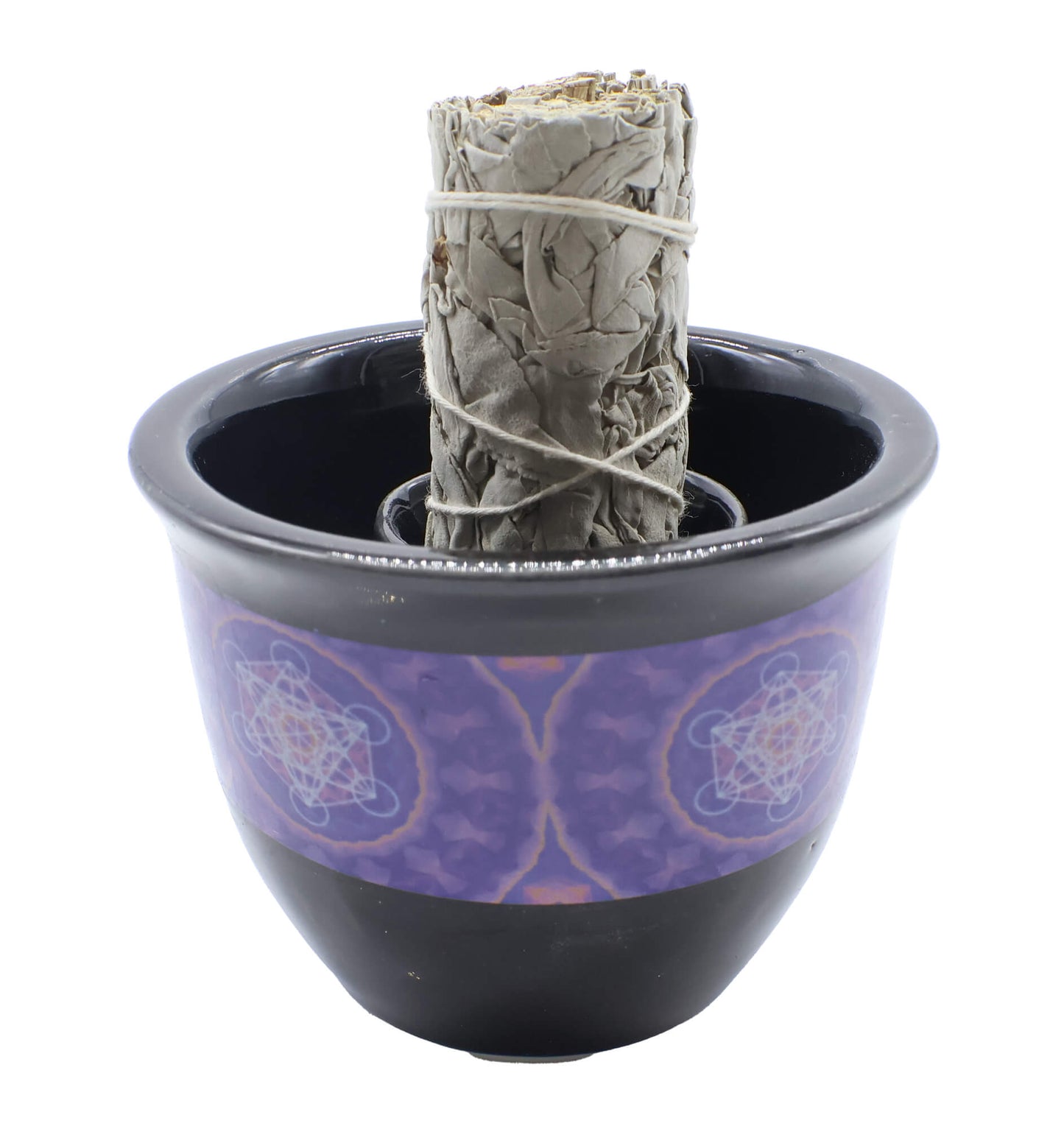 Bol Fumigation Céramique Métatron Noir 9cm