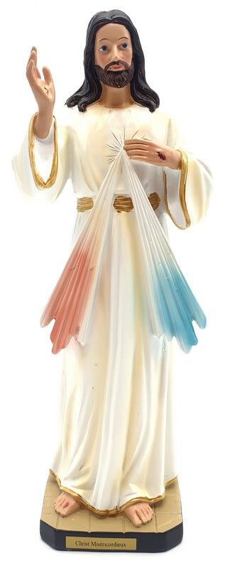 Statue Résine Sacré Coeur de Jesus/Miséricordieux 30cm