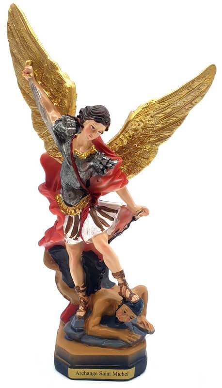 Statue Résine Saint Michel Archange 20cm