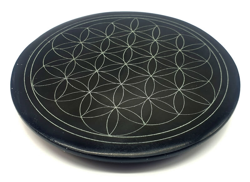 Plaque Pierre Fleur de Vie 10cm