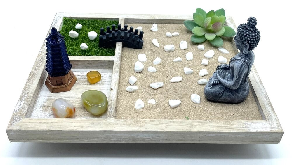 Jardin Zen Bois Méditation Japonaise 23cm