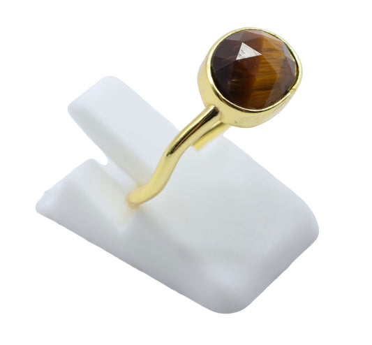 Bague Argent 925 Oeil de Tigre Design