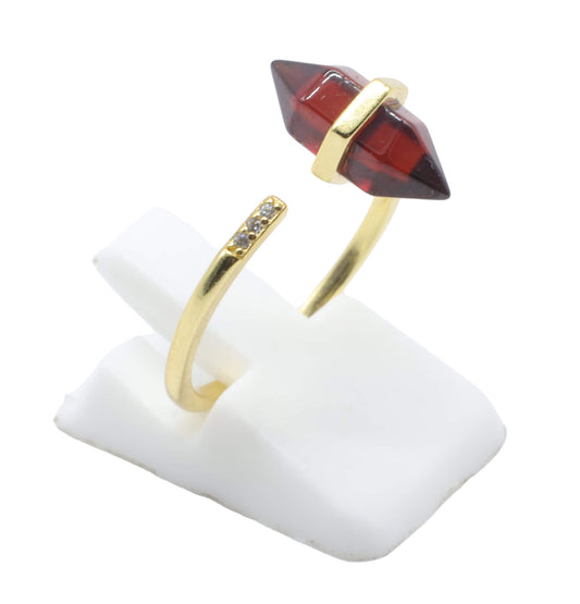 Bague Argent 925 Grenat Pointe