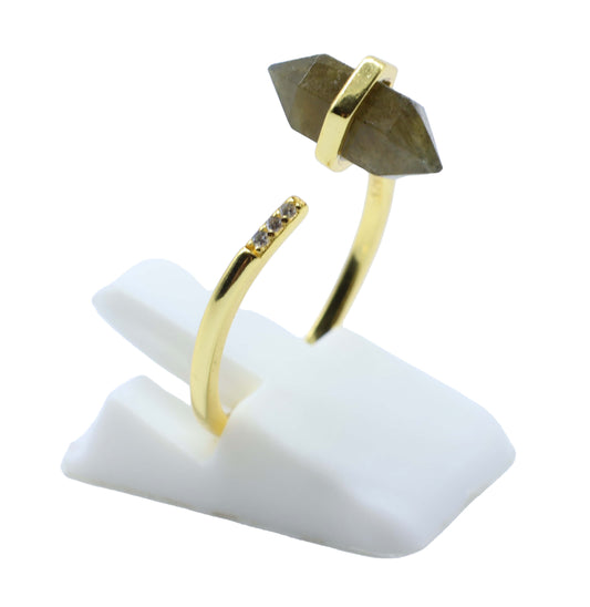 Bague Argent 925 Labradorite Pointe