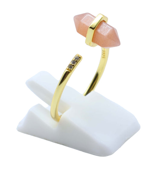 Bague Argent 925 Pierre de Soleil Pointe