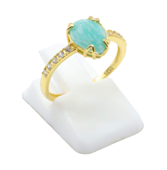 Bague Argent 925 Amazonite Goutte
