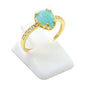 Bague Argent 925 Amazonite Goutte