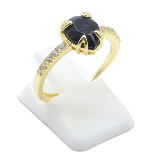Bague Argent 925 Onyx Goutte