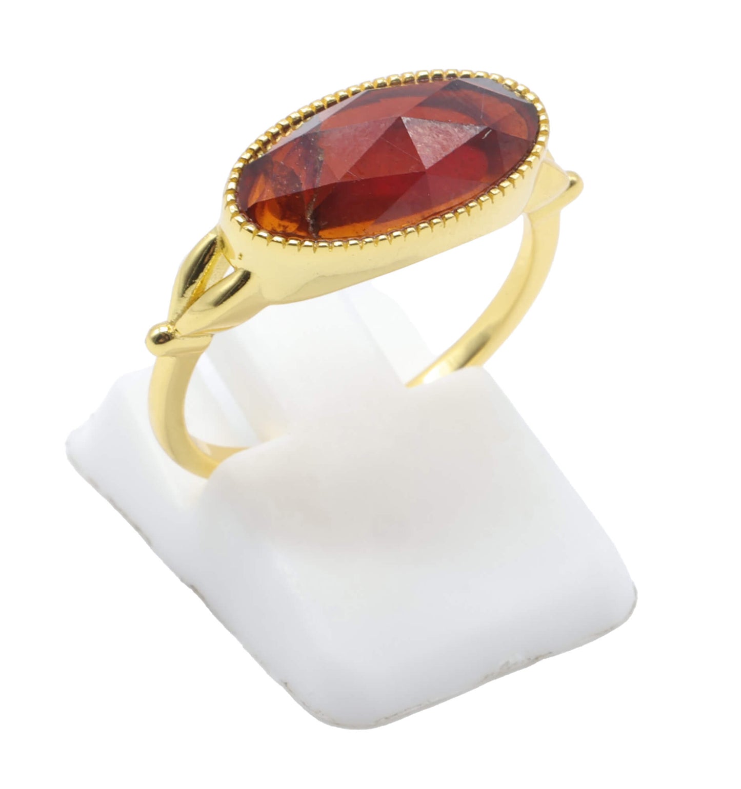 Bague Argent 925 Grenat Ovale