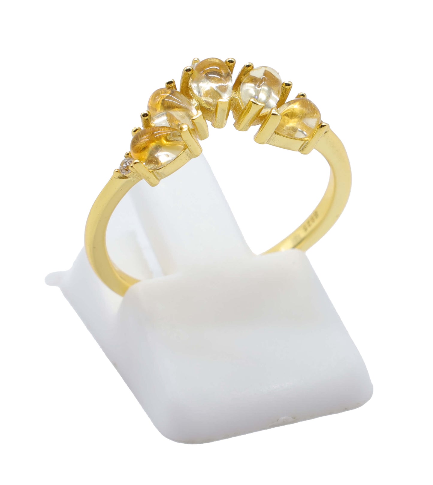 Bague Argent 925 Citrine Naturelle Diadème