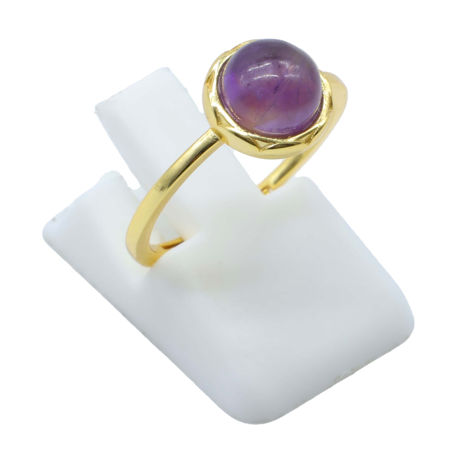 Bague Argent 925 Améthyste Ronde