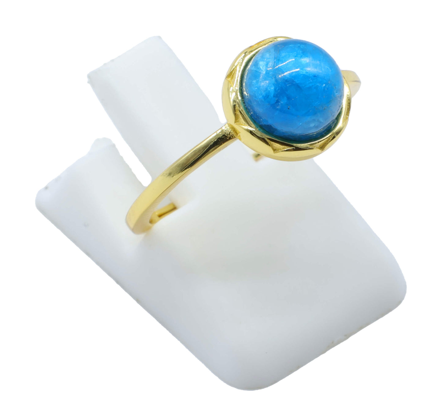 Bague Argent 925 Apatite Ronde