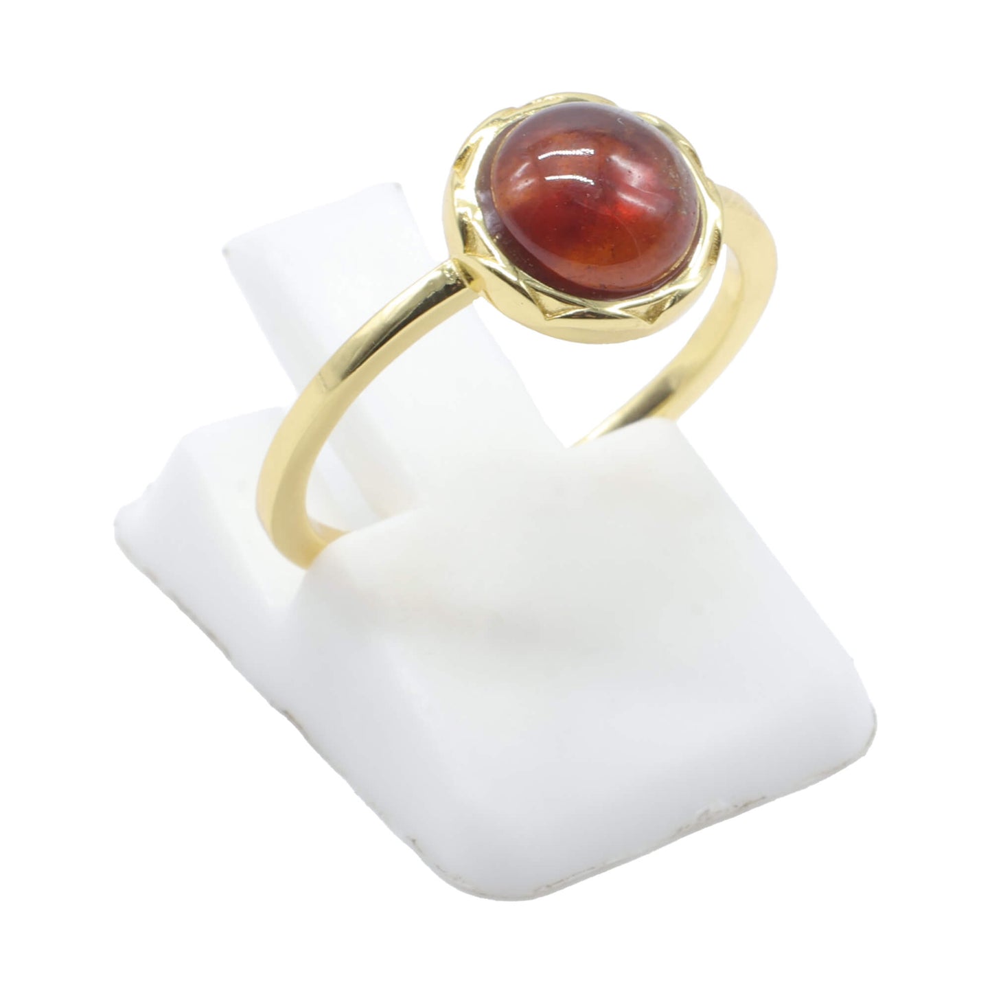 Bague Argent 925 Grenat Ronde