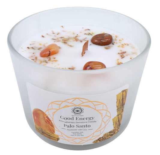 Bougie Green Tree 'Energie Positive' Cornaline + Palo Santo 256g