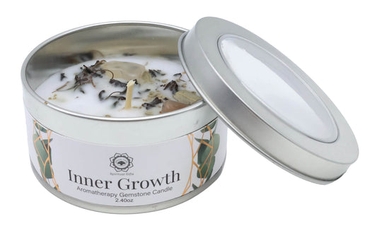 Bougie Green Tree 'Croissance intérieure' Pierre de Lune + Menthe 70g
