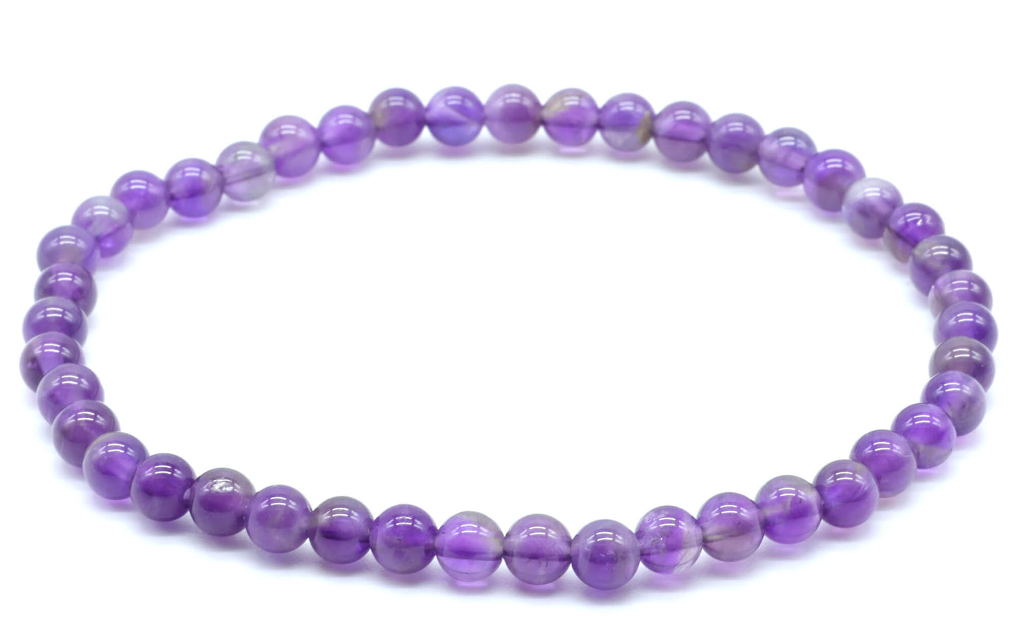 Bracelet 'Dark' Améthyste perles 4mm