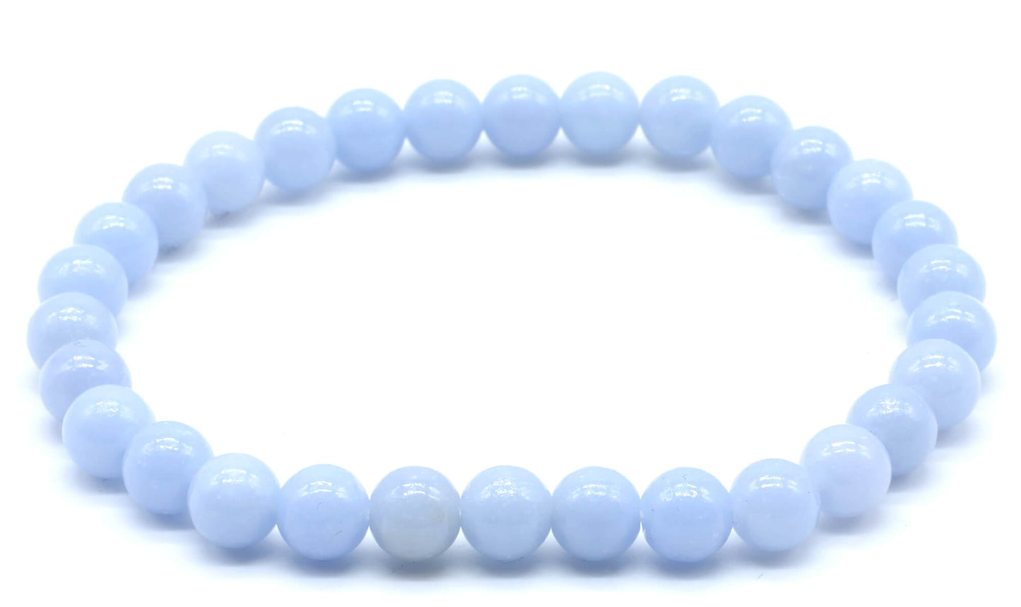 Bracelet Angélite perles 6mm