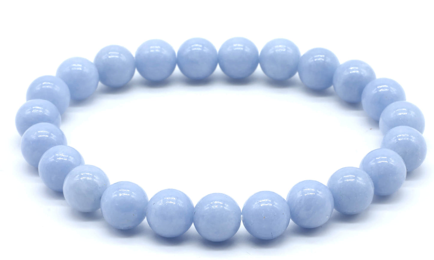 Bracelet Angélite perles 8mm