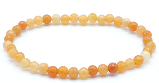 Bracelet Aventurine Orange perles 4mm