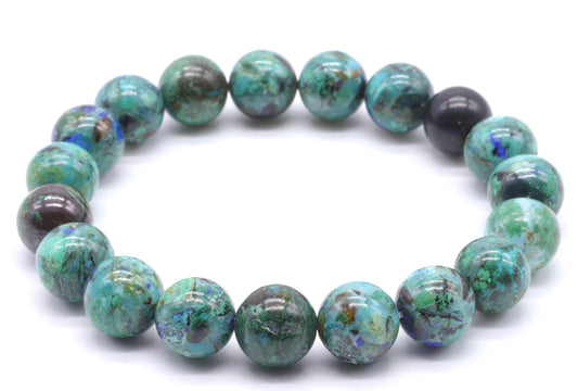 Bracelet Azurite 'AAA' perles 10mm