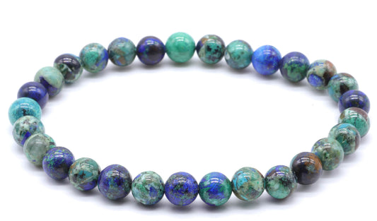 Bracelet Azurite 'AAA' perles 6mm