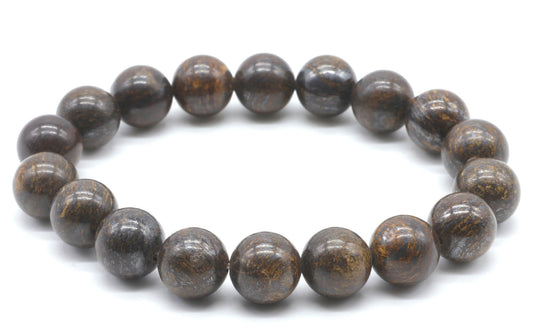 Bracelet Bronzite perles 10mm