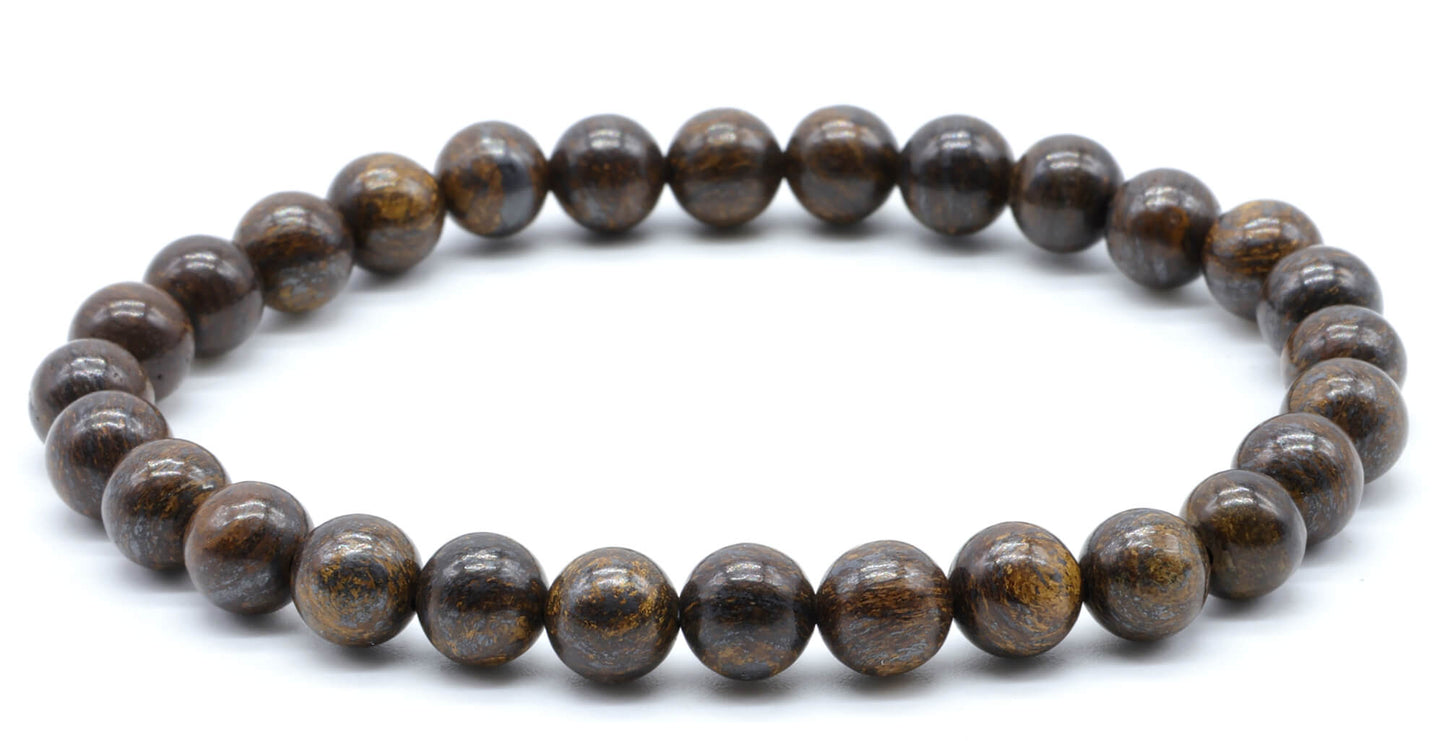 Bracelet Bronzite perles 6mm