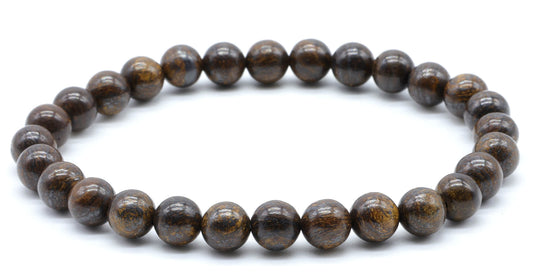 Bracelet Bronzite perles 6mm