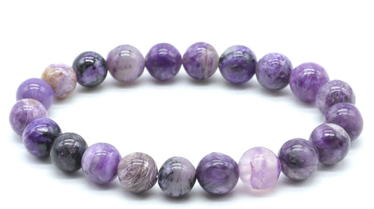 Bracelet Charoïte 'AAA' perles 8mm
