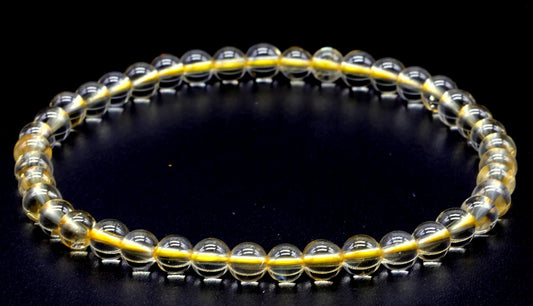 Bracelet Citrine Naturelle perles 4mm