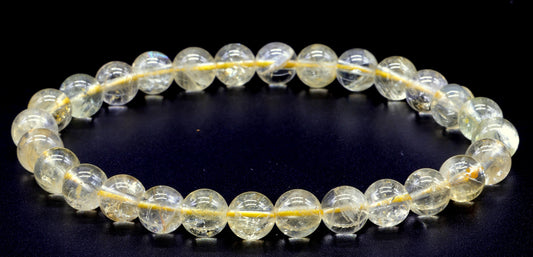 Bracelet Citrine Naturelle perles 6mm