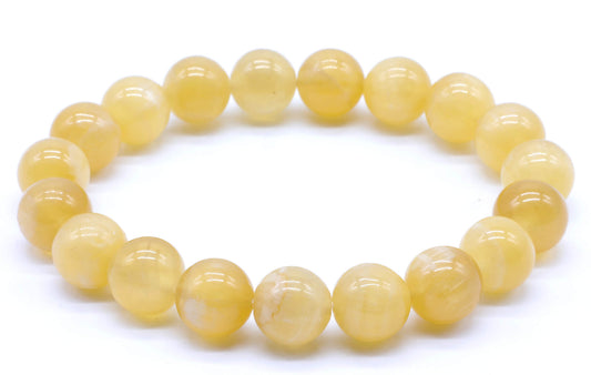Bracelet Calcite Orange perles 10mm