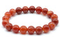 Bracelet Cornaline Rubanée perles 10mm