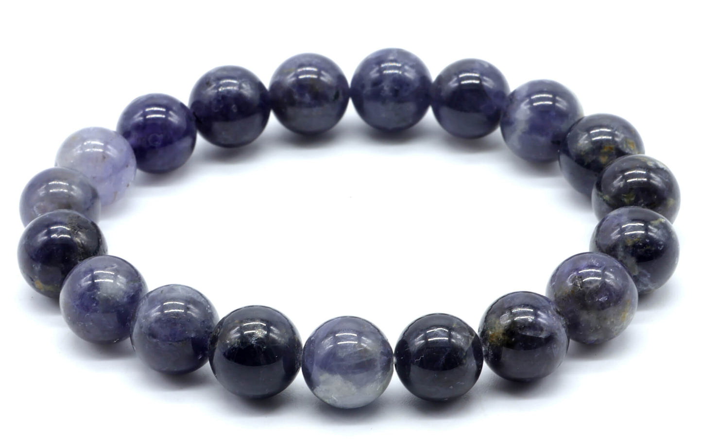 Bracelet Cordierite perles 10mm
