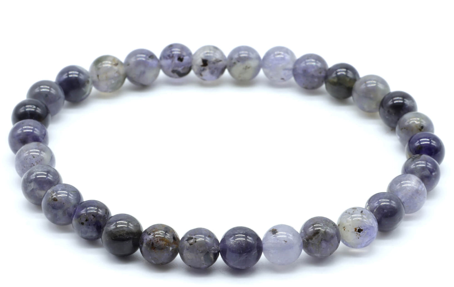 Bracelet Cordierite perles 6mm